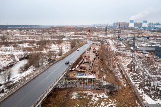 В Кудрово начали делать второй путепровод.